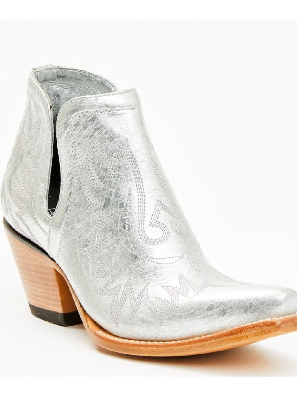Ariat Women's Dixon Western Booties - Snip Toe" Silver" Brand NWT" Size 8.5 M"